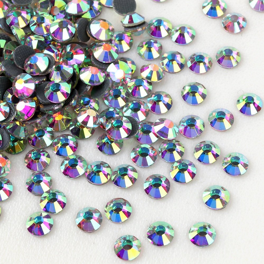 Wholesale SS6 SS10 SS20 Big Bag Packaging ss10 Crystal AB Korean Flatback DMC Hotfix Rhinestones With Strong Thermo Glue