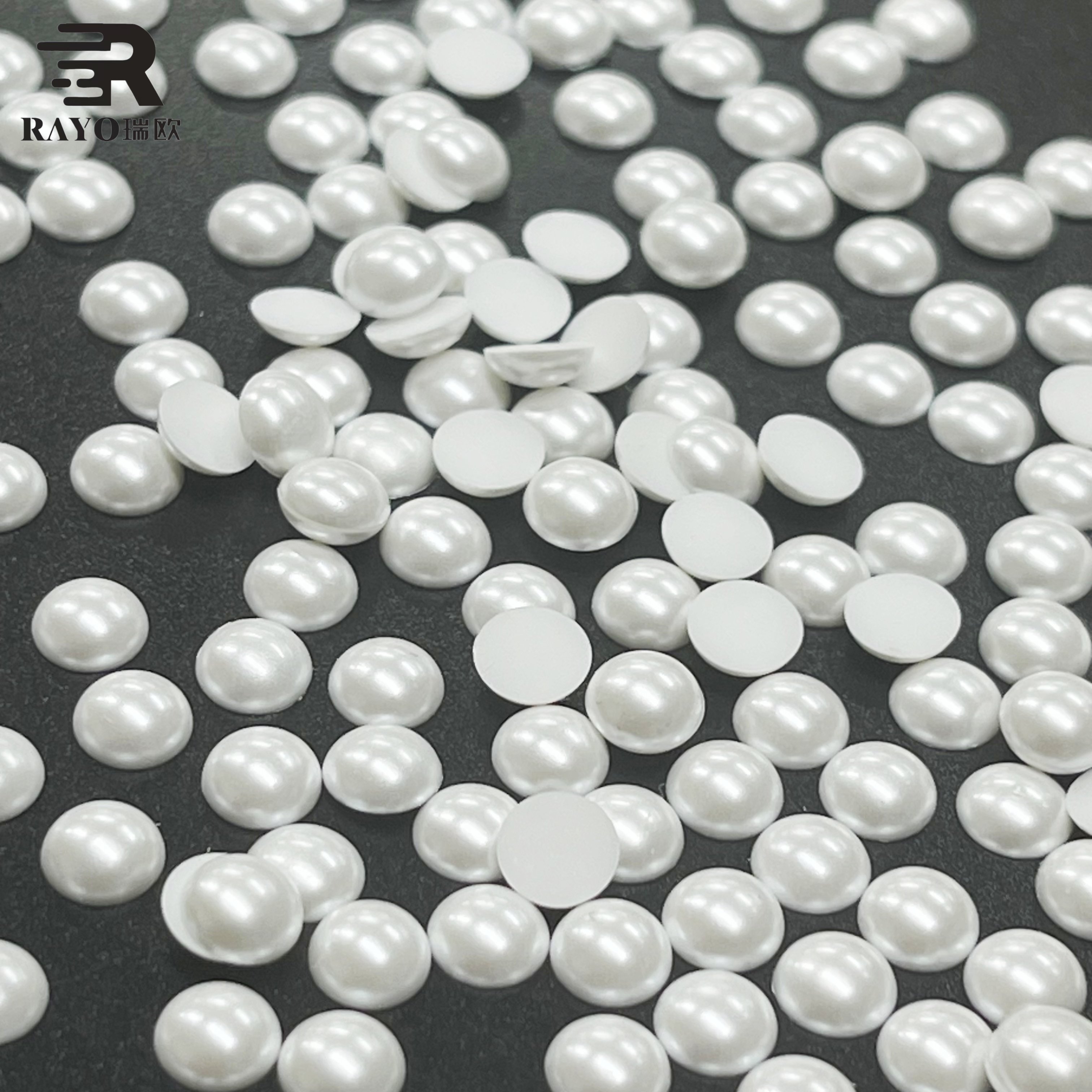 JP Korean Hot Fix Epoxy Acrylic Jelly Rhinestone AB Flat Back Pearls 5MM for ornaments supply