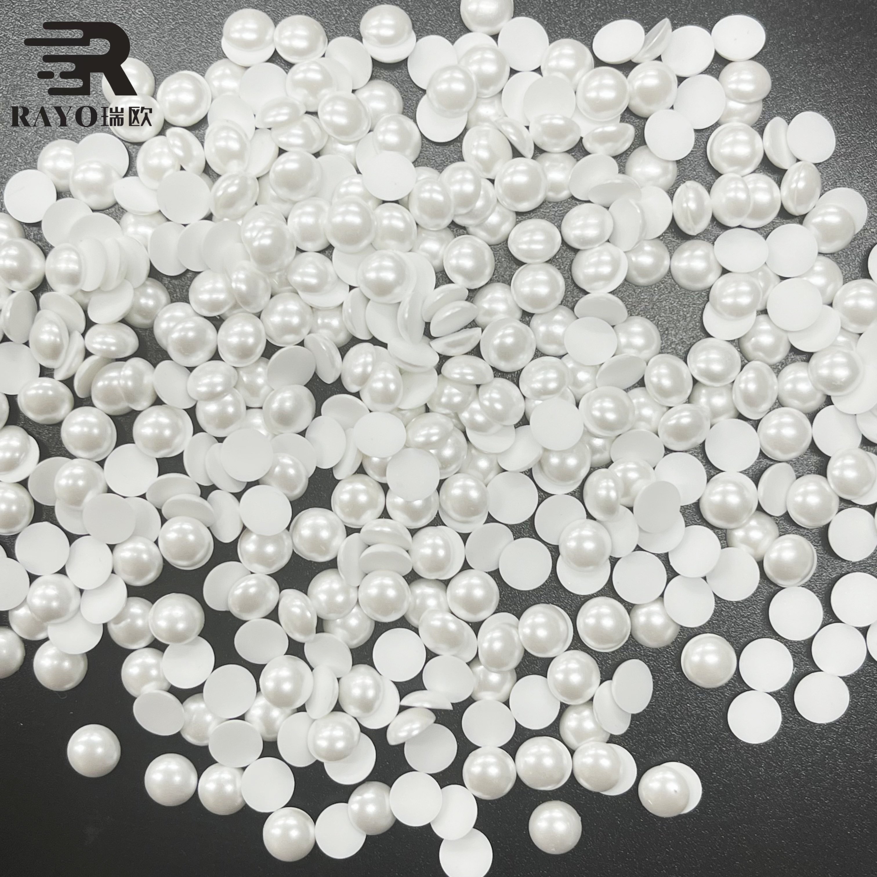 JP Korean Hot Fix Epoxy Acrylic Jelly Rhinestone AB Flat Back Pearls 5MM for ornaments supply