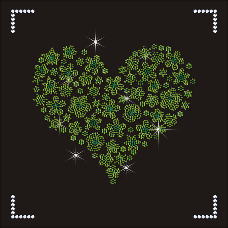 Custom 3D round Rhinestone Transfers Christmas Iron-On Patches with Heat Transfer Template