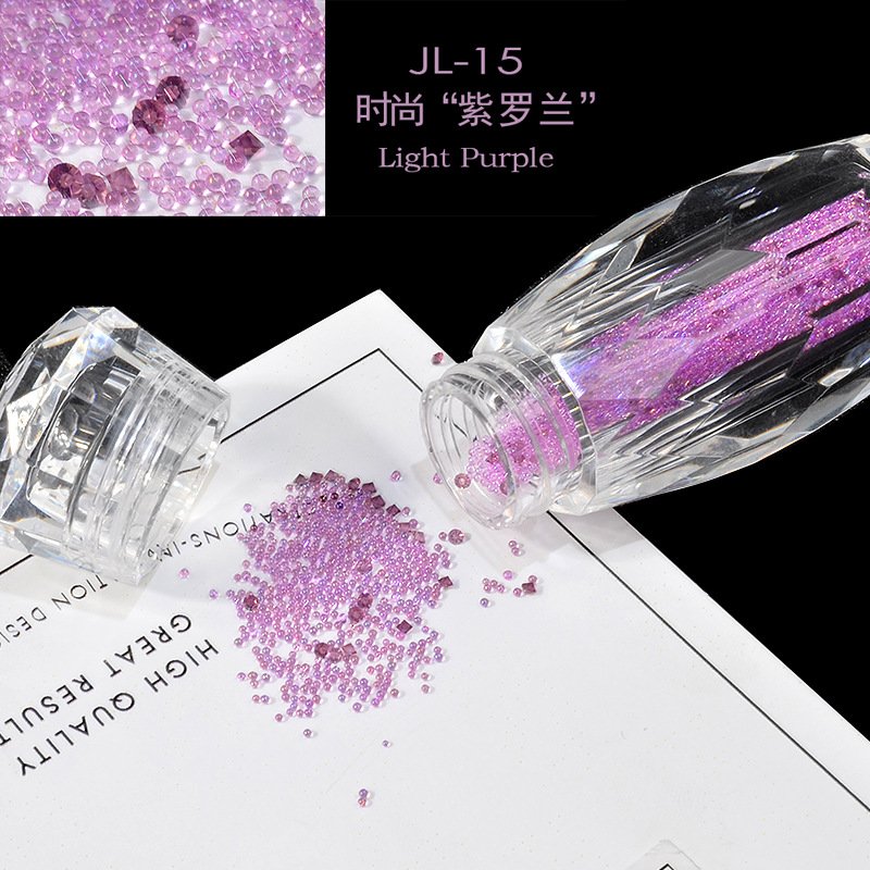Glitter Pixie Nails Crystal Micro Beads Multicolor AB 3D Nail Art Rhinestone Decorations Manicure Accessories