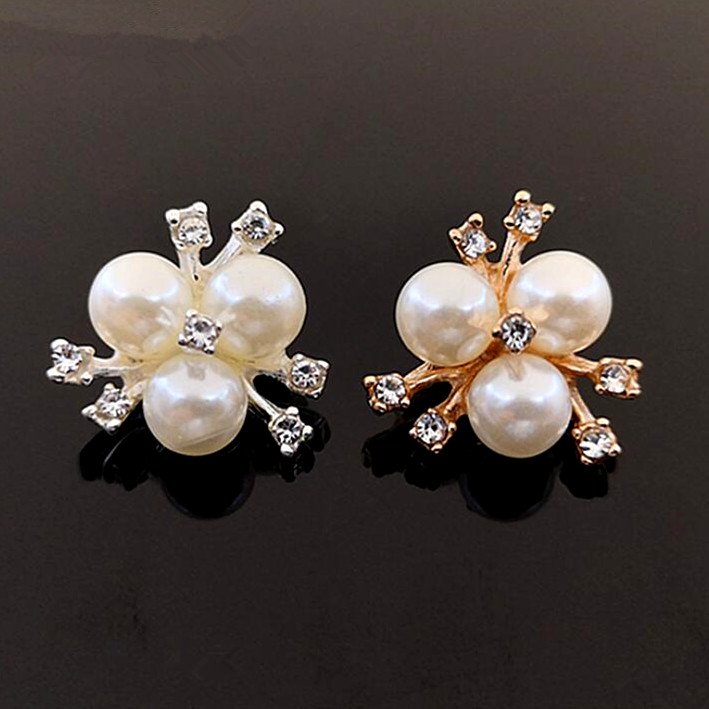Custom Hot Sales Wedding embellishments 20 mm Flatback Faux Pearl Rhinestone Z03