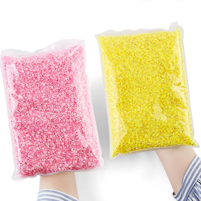 Manufacturer Factory Directly2mm 3mm 4mm 5mm 6mm Non Hotfix Crystals Flatback Resin Rhinestones Gems Bulk Package