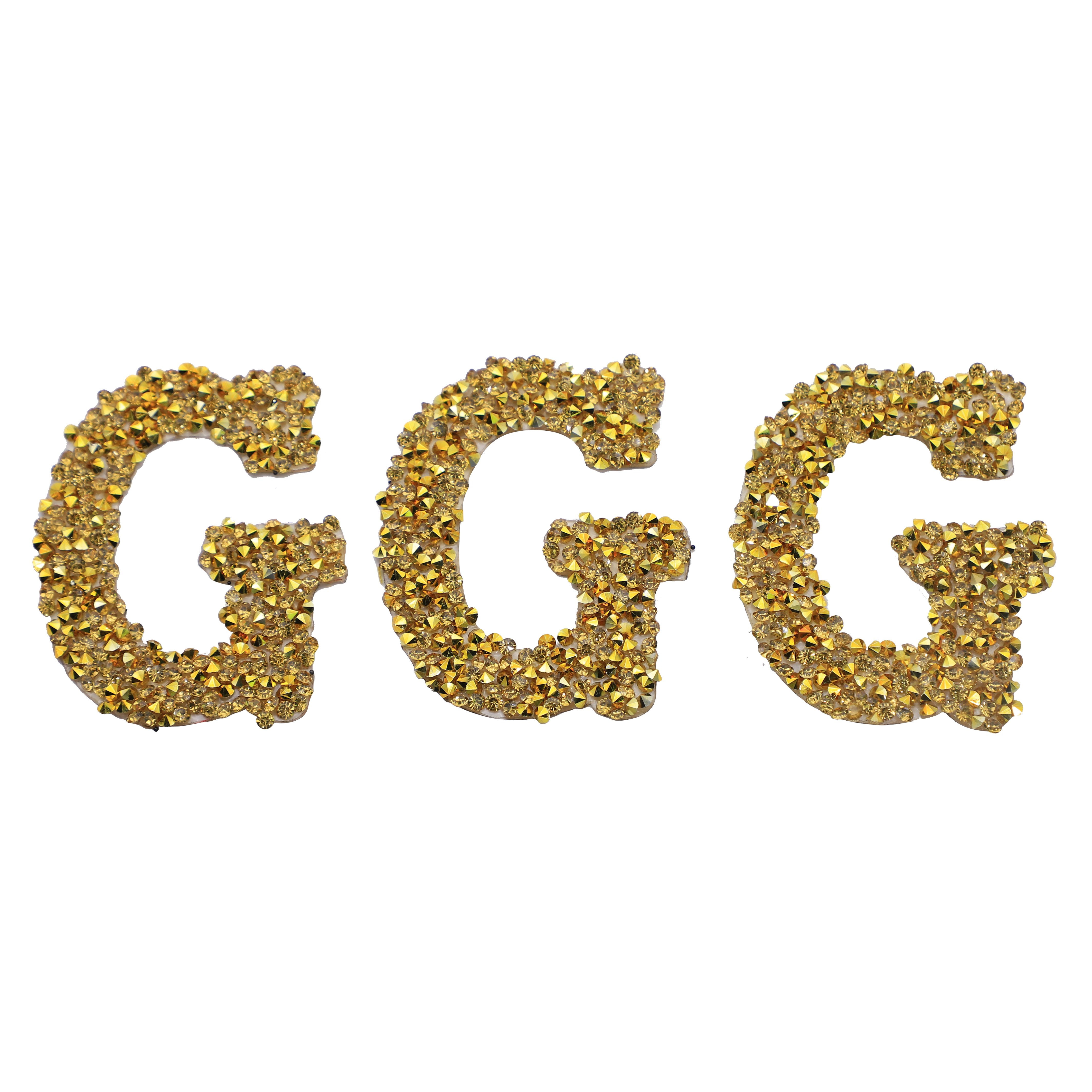 Designer Custom Logo Patch Hat Alphabet Pearl Rhinestone Words Iron on Patches Applique 3D Handmade Patch