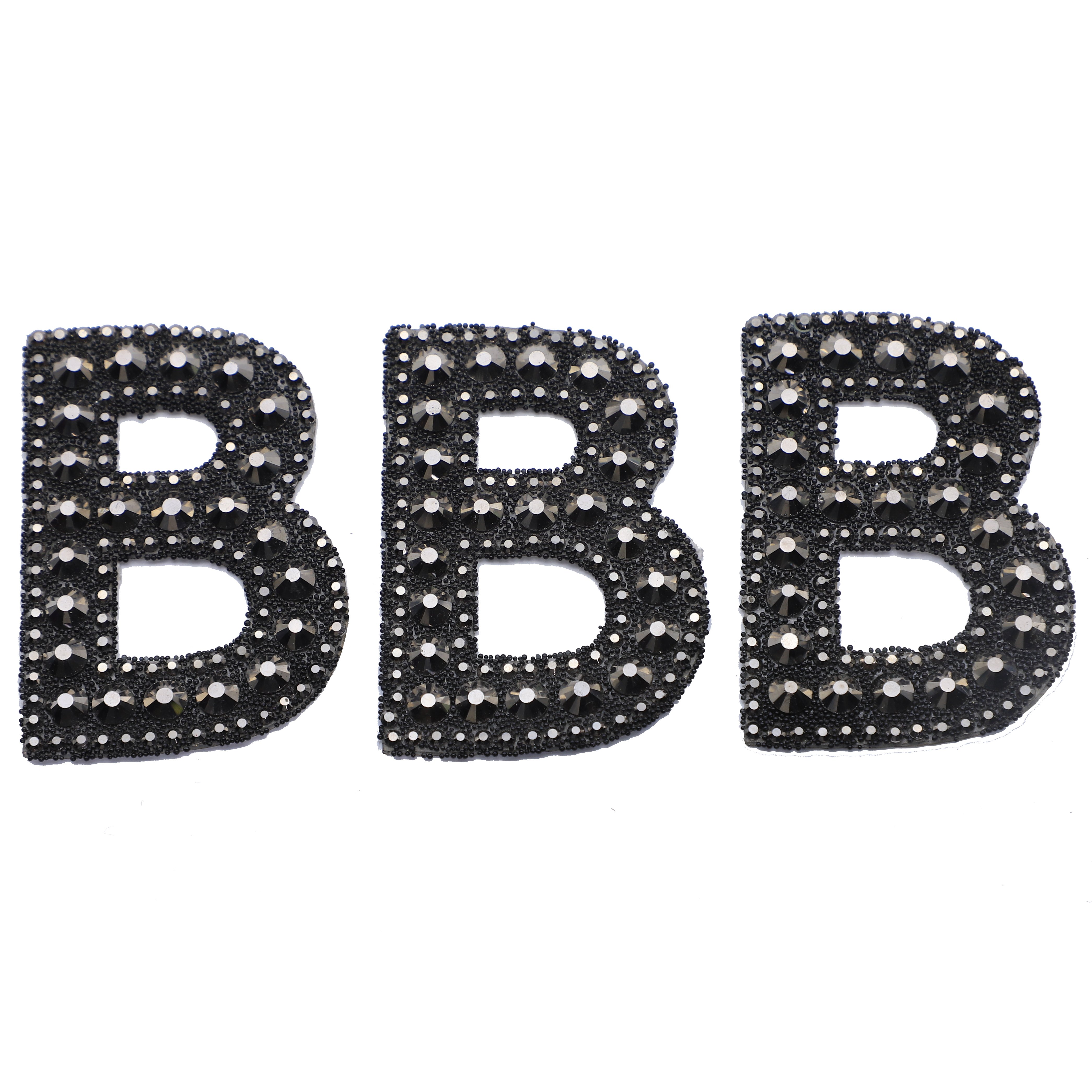 Designer Custom Logo Patch Hat Alphabet Pearl Rhinestone Words Iron on Patches Applique 3D Handmade Patch