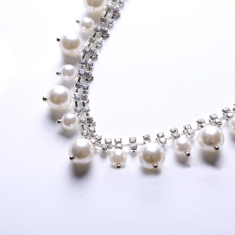 Plastic Beads Decorative Diamond Pearl Chain Metal Rhinestone Chain For Garment Bag Shoe