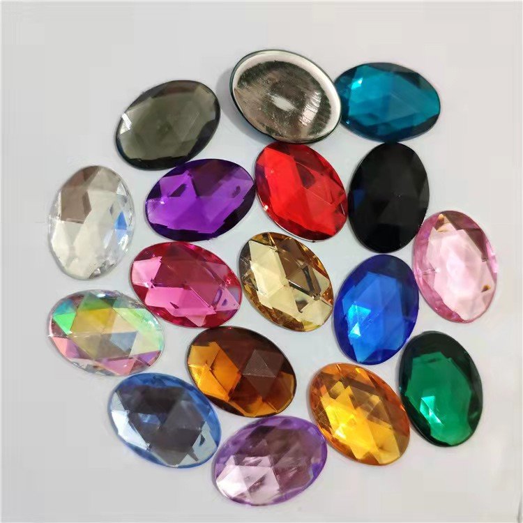 Factory cheap Price Oval Shape Colored Nail Art Crystal Fancy Glass Stone Jewelry making Rhinestones