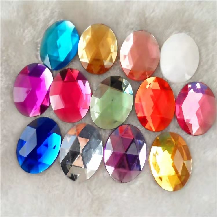Factory cheap Price Oval Shape Colored Nail Art Crystal Fancy Glass Stone Jewelry making Rhinestones