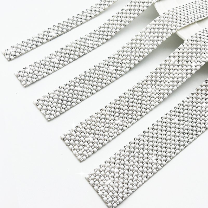 White Resin Rhinestones Applique Hotfix and Self Adhesive Rhinestone Sheet Rhinestone Shoe Accessories
