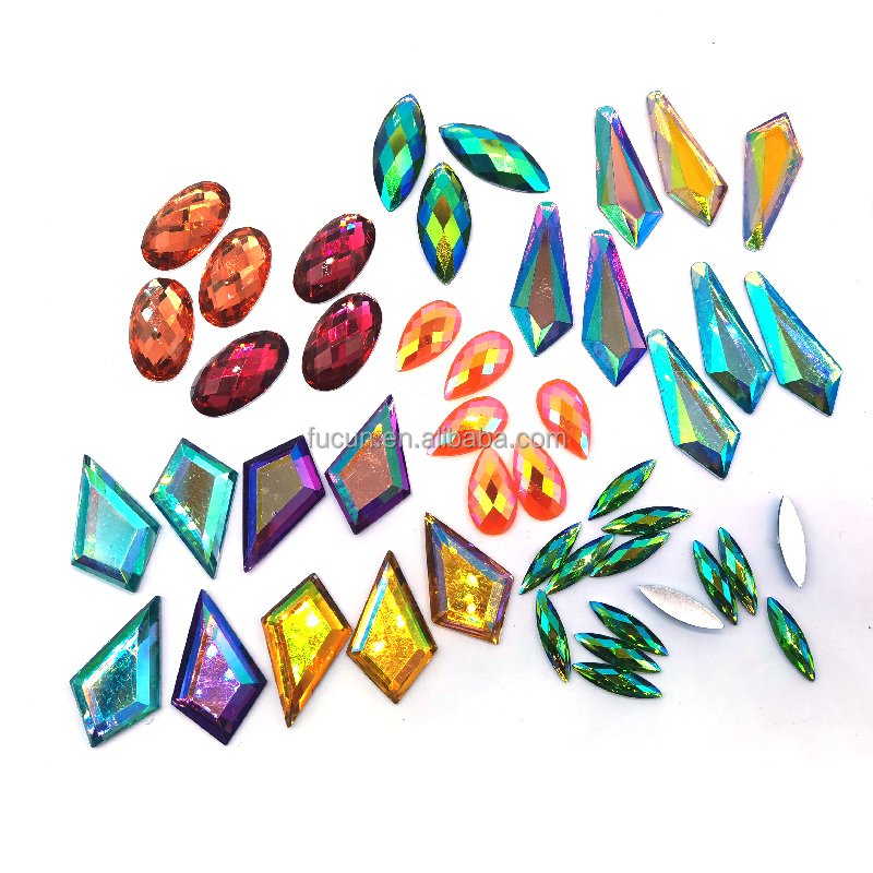 Multicolor gems loose resin stones carnival feather hats costumes loose rhinestones for women Samba Queen performance dress