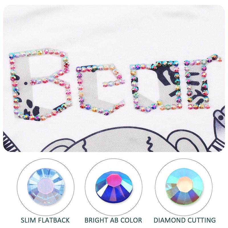 Juli Factory 20000pcs/box Wholesale AB colors Bulk Box Package Flat Back Resin Rhinestone Beads Jelly Non Hot fix Rhinestone