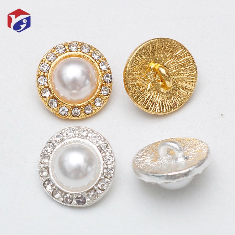 Colorful Rhinestone Crystal Diamond Pearl Buttons For Coat Cardigan Diamond Decoration Accessories Crystal Buttons