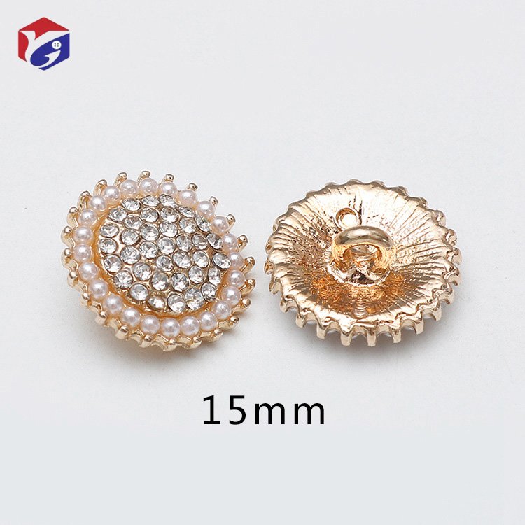 Colorful Rhinestone Crystal Diamond Pearl Buttons For Coat Cardigan Diamond Decoration Accessories Crystal Buttons