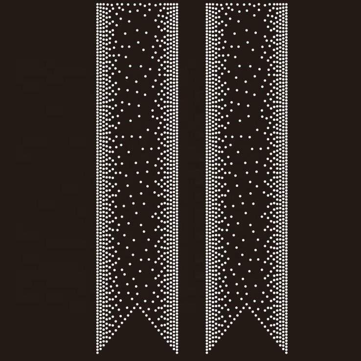 Custom Cheer Bow Strip Crystal AB Custom Heat Press Rhinestone Transfer Glass Motif for Garments DIY