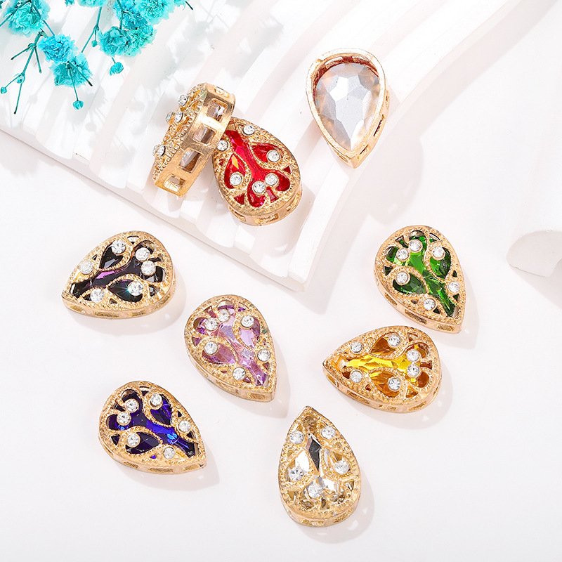 SZ Wholesale Drop 10*14mm 13*18mm Bird's nest Claw rhinestones Sew on Stone Setting Claw Strass For Clothing DIY Decorate