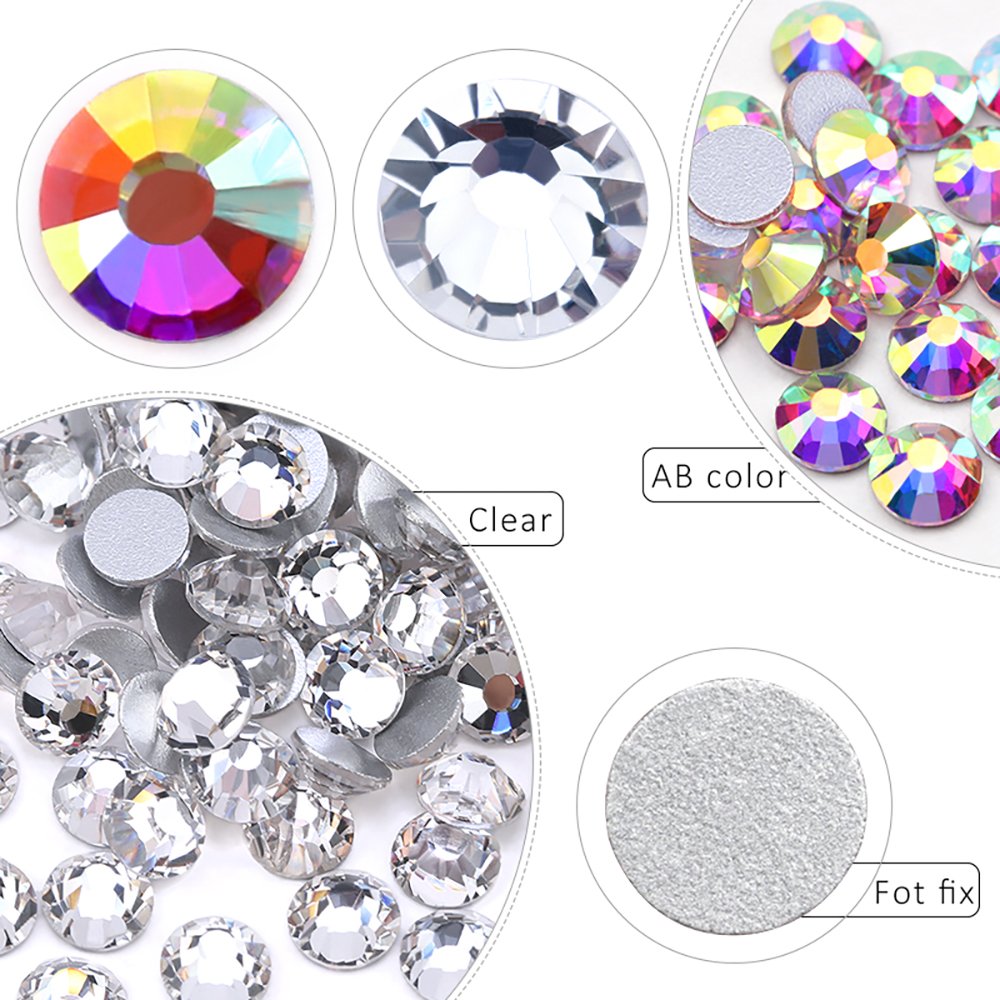 Top Quality Shiny SS5 Crystal AB Flat Back 3D Non Hot Fix Nail Art Jewelry Making Rhinestones.