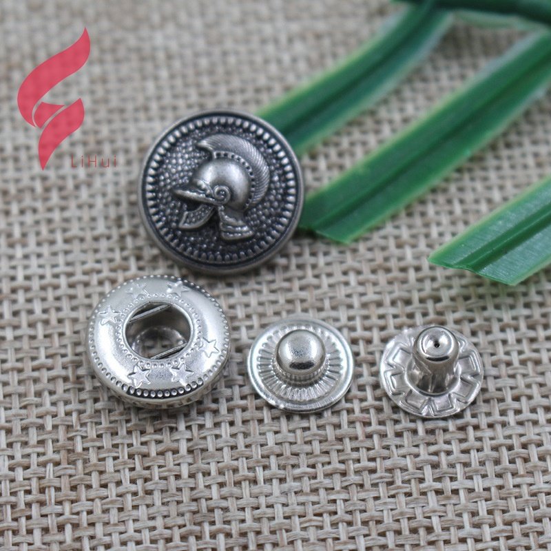 Lihui hardware metal alloy snap buttons pocket clip corner Rhinestones Cloth Fancy Alloy Gold Glass Zinc Alloy Craft Custom