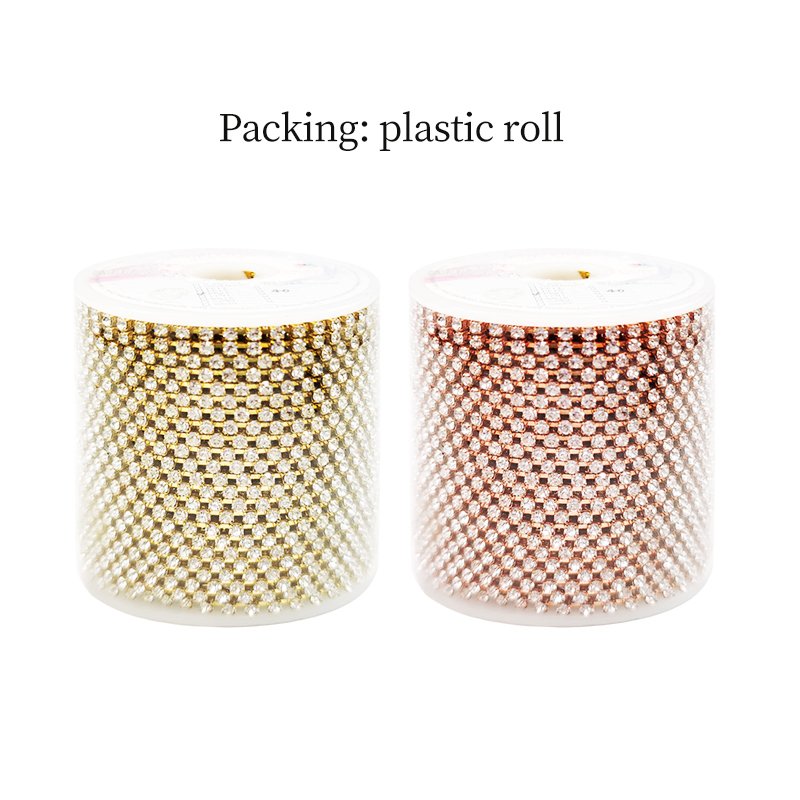 Advanced Custom-made Glass Point Back Rhinestone Chaton Mounted In Brass Cup-chain Roll Crystal Trim Yardage Strass Chain