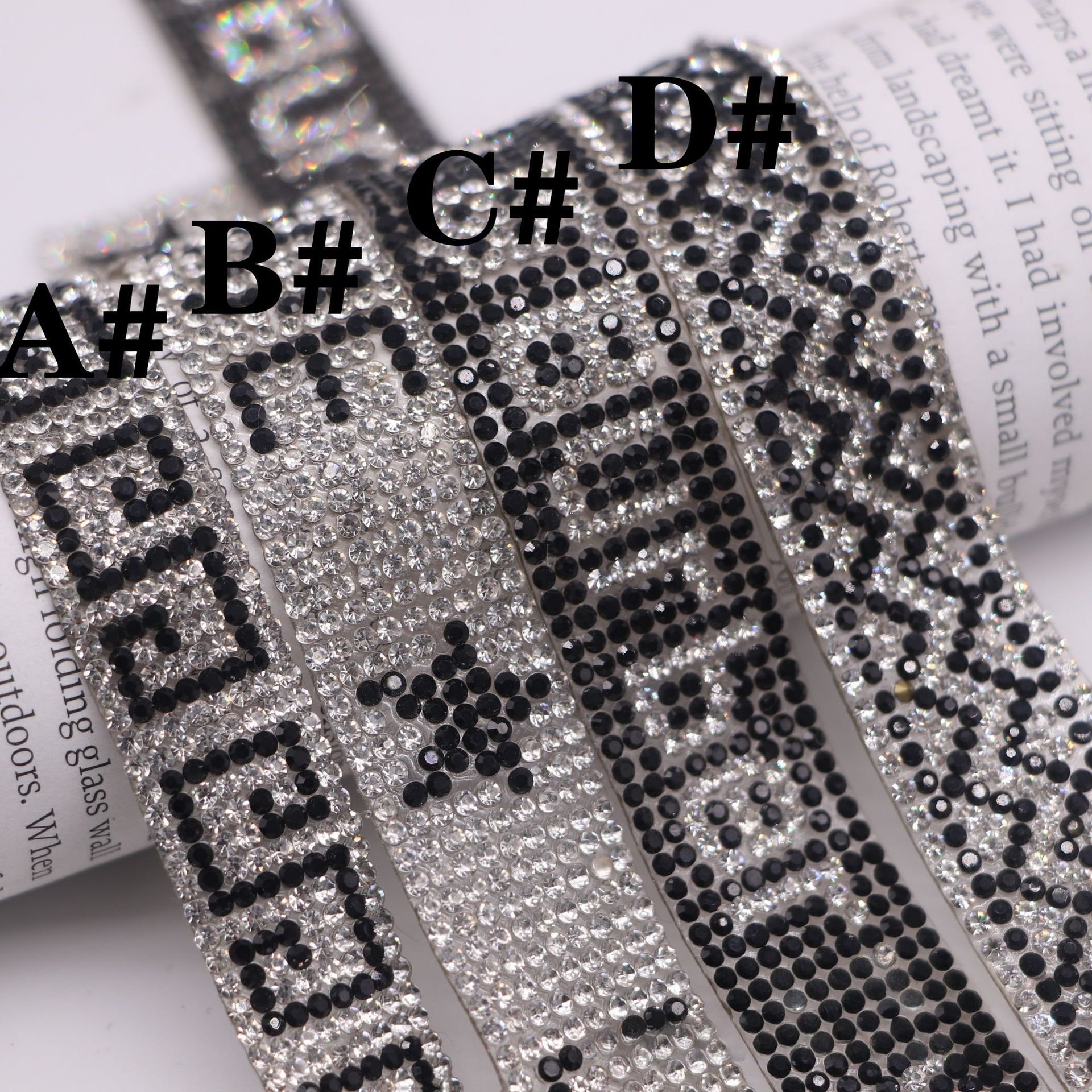 Hot Fix Pastel Rainbow Crystal Bling Heat Rhinestone Transfer Sheet Self Adhesive Sticker Manufacturers