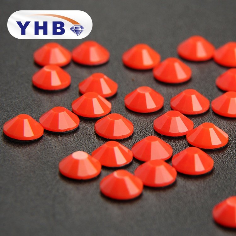YHB Factory Direct Sale 142 Coral Hotfix Flatback Loose Shining Crystal Red Rhinestones For Dress Blouse Shirt