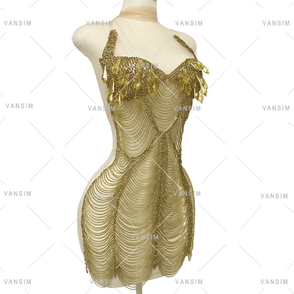 big diamond stone new rhinestone chain bodice dress applique for wedding party fashion show carnival costume dancing dress