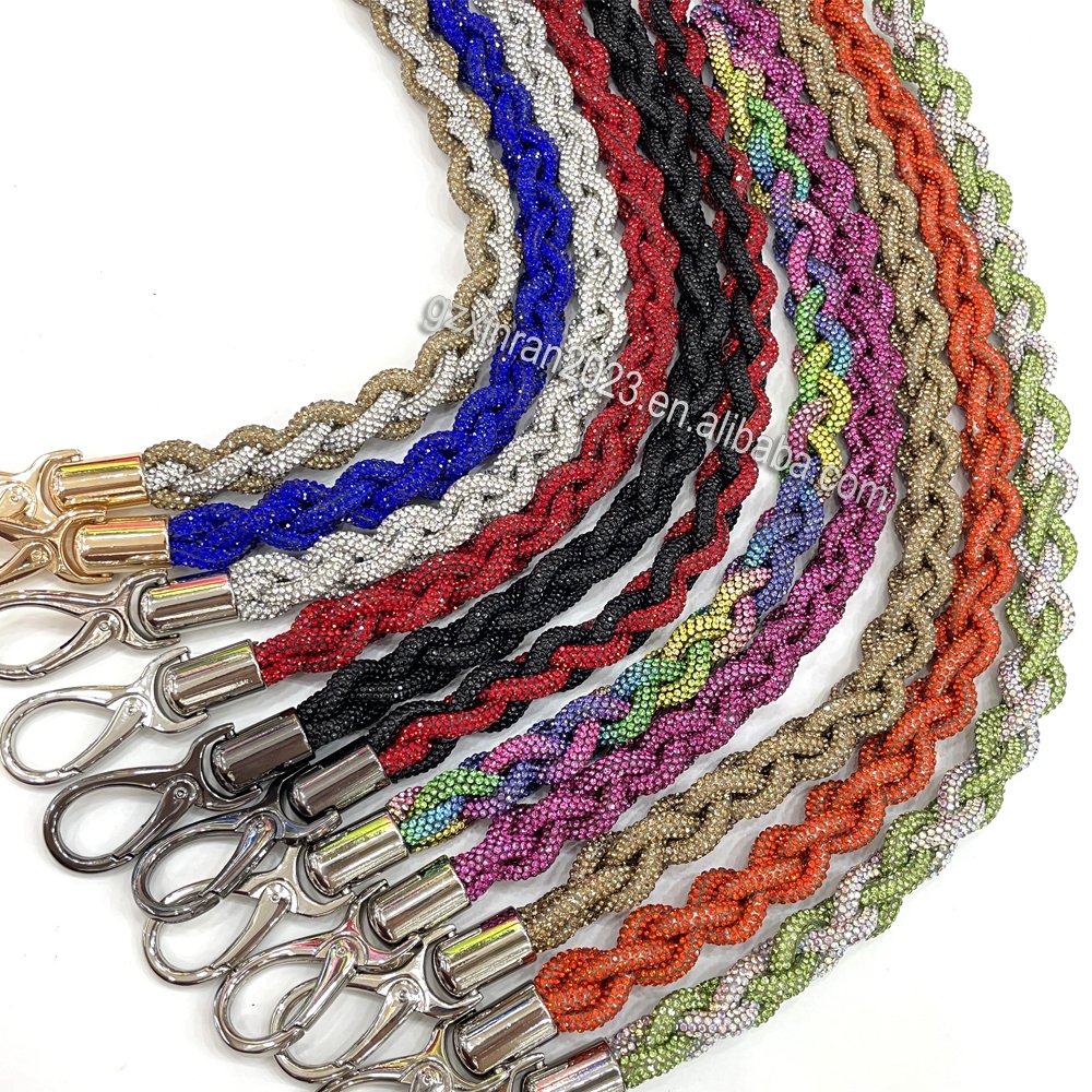 Sp004 Luxury stock design handmade camera strap rhinestone cross body bag strap