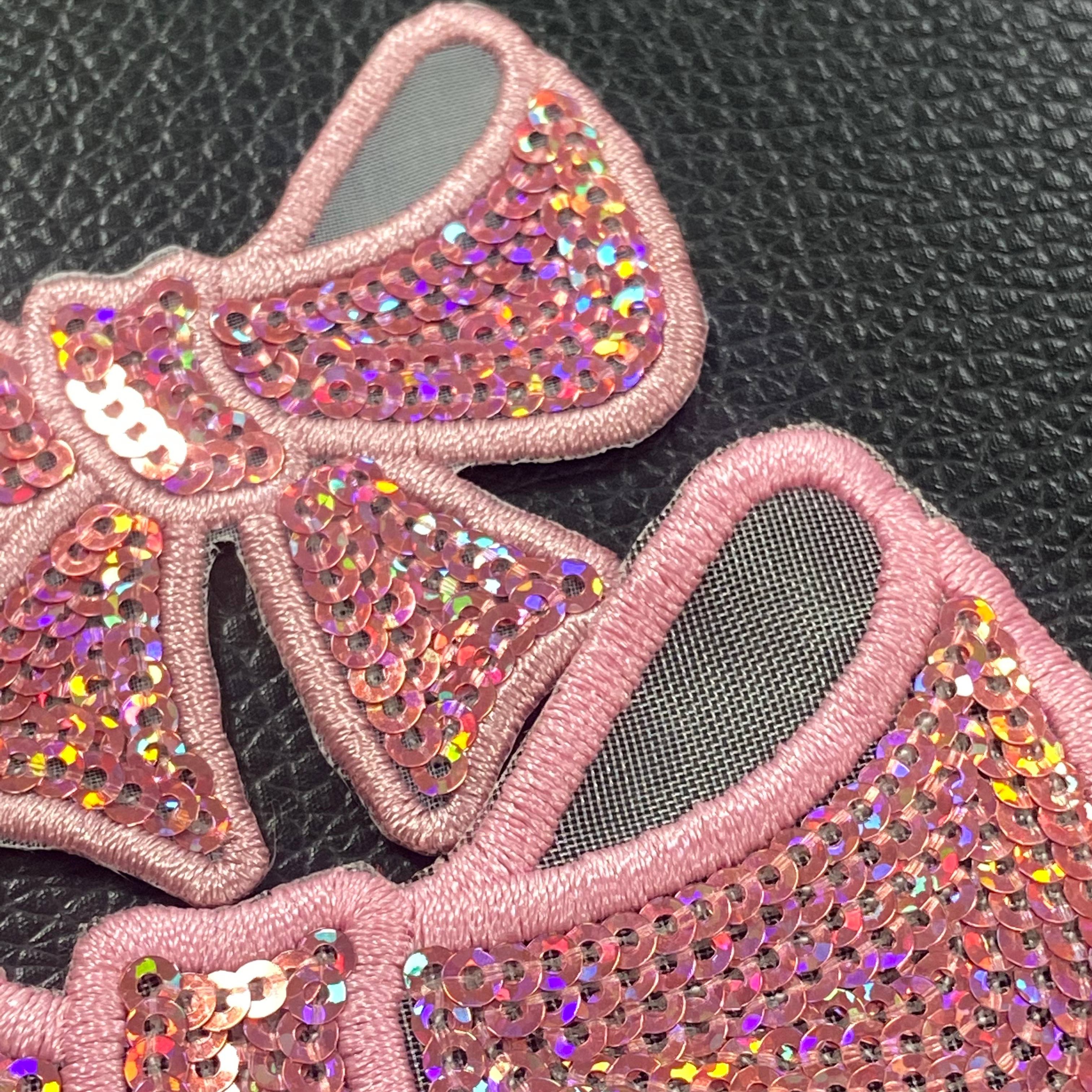 Bow Patch Sequins Patches On Clothes Iron On Sew on Applique Patches For Clothing Garment Bags Shirts Rhinestone Transfer