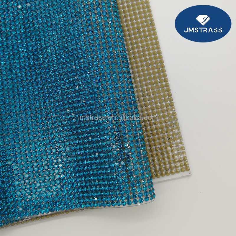 wholesale hotfix iron on bridal beaded sequins Self Adhesive Crystal Stone Shinning rhinestone trim for dress