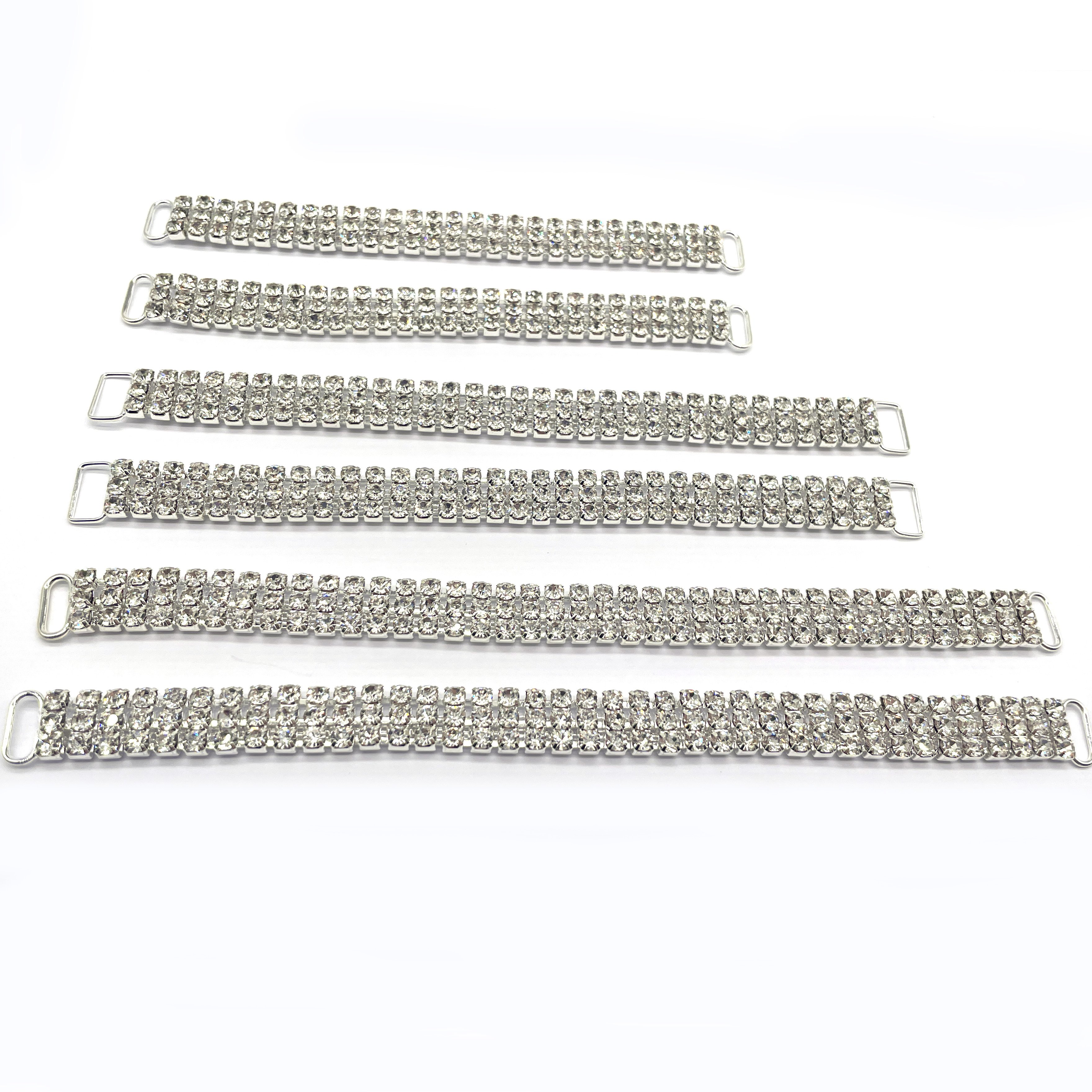 12.7cm 3 Row Close Chain Crystal Rhinestone Bikini Connector for competition bikini