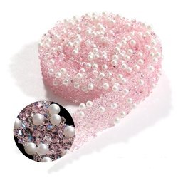 Transparent pink + pearl