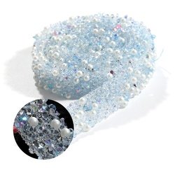 Transparent blue + pearl