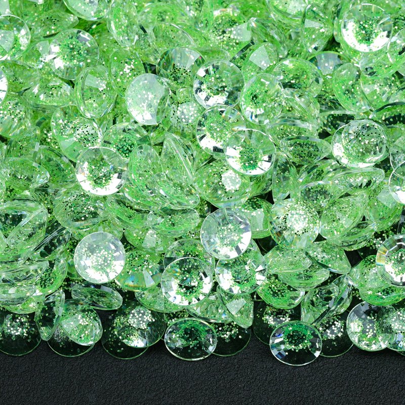 Juli New Design 3mm 4mm 5mm 6mm Glitter Starry Crystal Transparent Stones Non Hotfix Flatback Resin Rhinestones For Dress