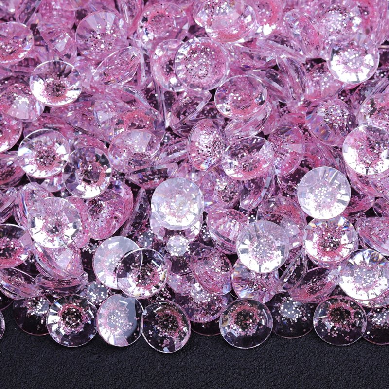 Juli New Design 3mm 4mm 5mm 6mm Glitter Starry Crystal Transparent Stones Non Hotfix Flatback Resin Rhinestones For Dress