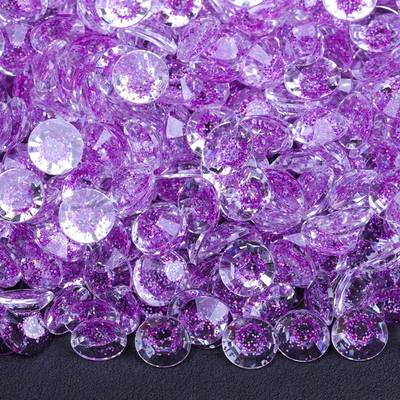 Juli New Design 3mm 4mm 5mm 6mm Glitter Starry Crystal Transparent Stones Non Hotfix Flatback Resin Rhinestones For Dress