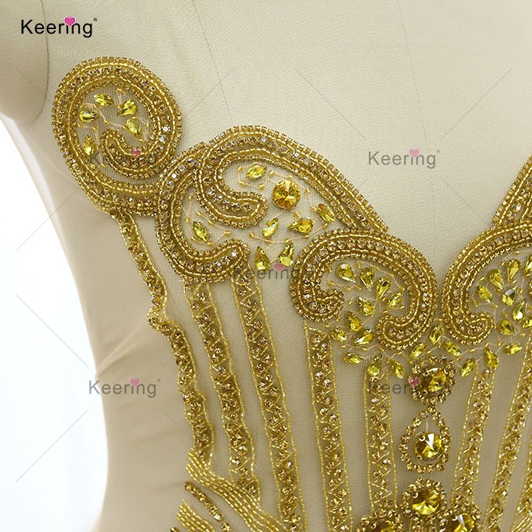 WDP-398 Hot Selling Rhinestone Back Bodice Applique Prom Dresses For Women Evening Party