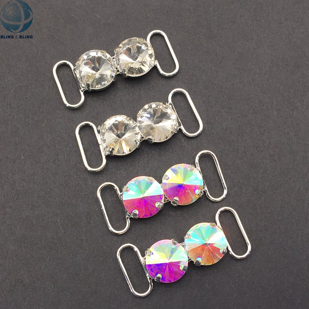 Wholesale One Row Rhinestone Side Connectors Hip Chains Shiny Crystal Chains For Bikini Competition Suit Diy Accessories