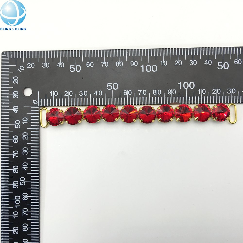 Wholesale One Row Rhinestone Side Connectors Hip Chains Shiny Crystal Chains For Bikini Competition Suit Diy Accessories