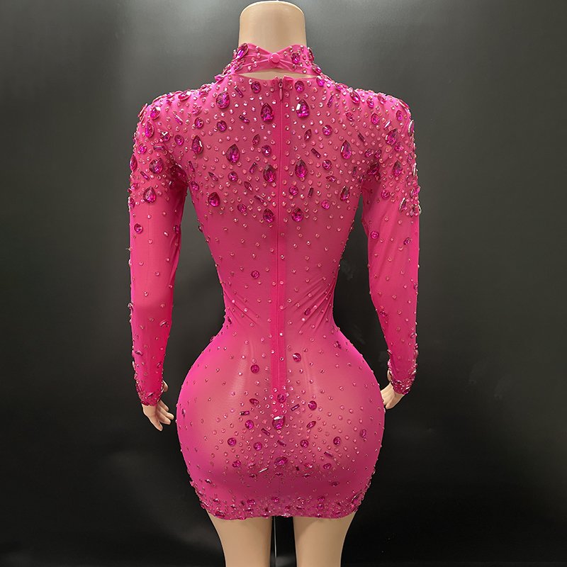 Novance Y2344-F Fashion Dress 2024 Plus Size Evening Dress Woman With Rhinestones Luxury Womens Party Wear For Birthday