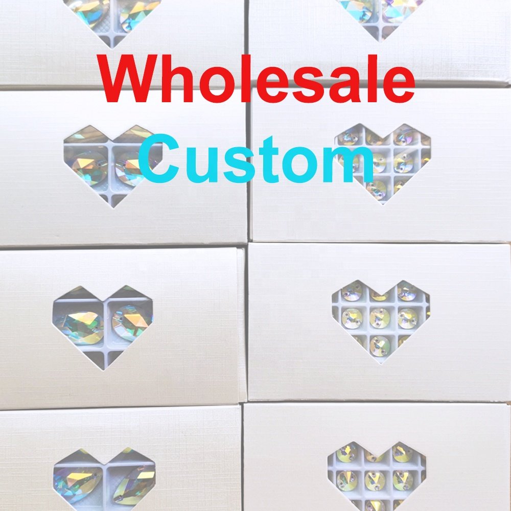 Yantuo customized Crystal 8,10,12,14,16,18 ,mm Round Flat Back Rhinestone Rivoli Sew On AB Rhinestones Bulk For Garment,Clothing