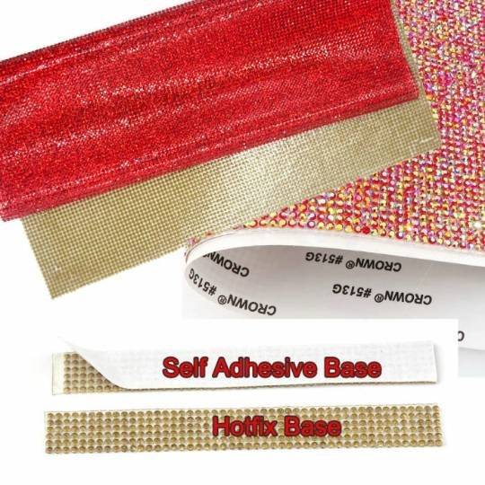 Factory Wholesale rhinestone stickers adhesive backed jewelry decorative glass hot drilling self-adhesive drill strips