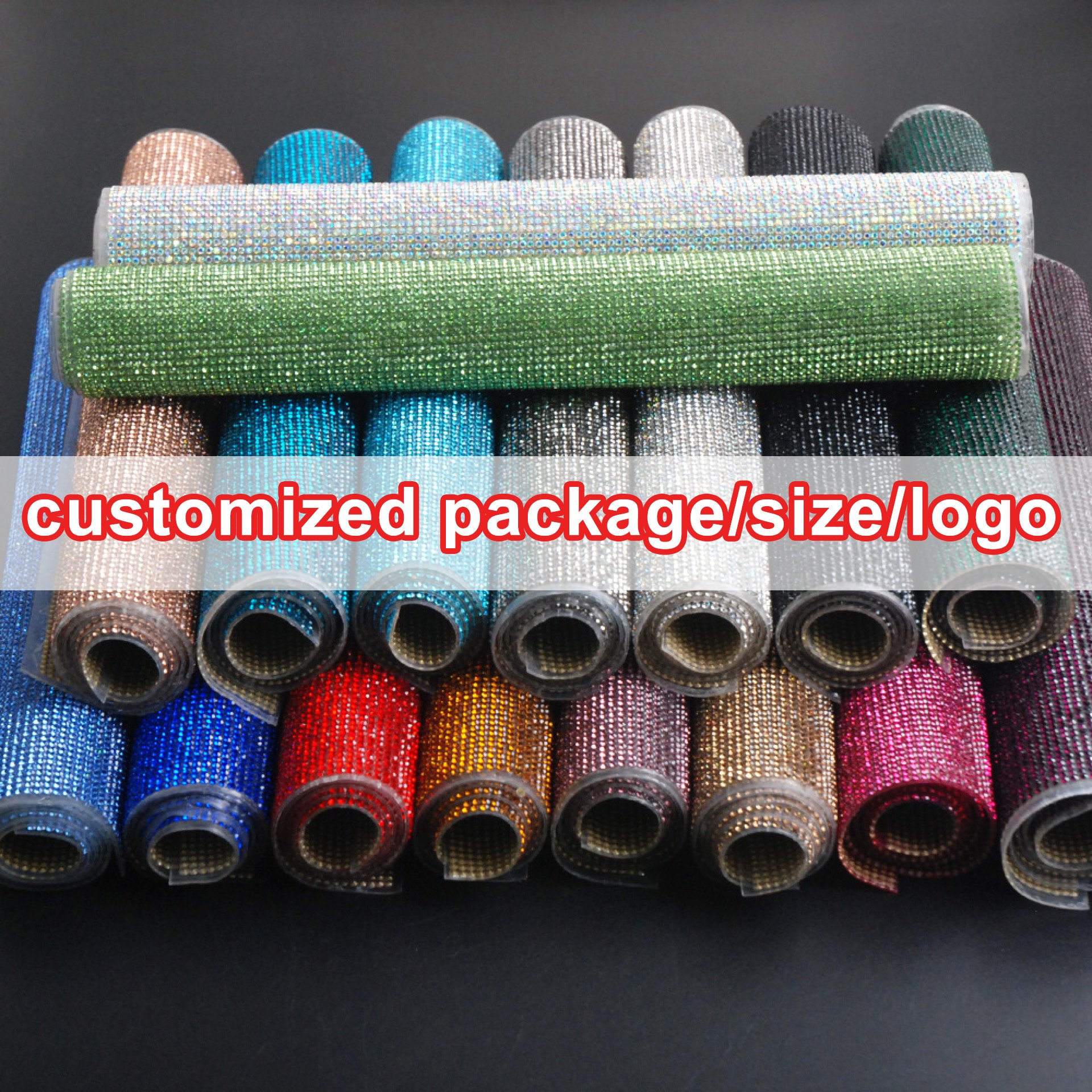 Factory Wholesale rhinestone stickers adhesive backed jewelry decorative glass hot drilling self-adhesive drill strips