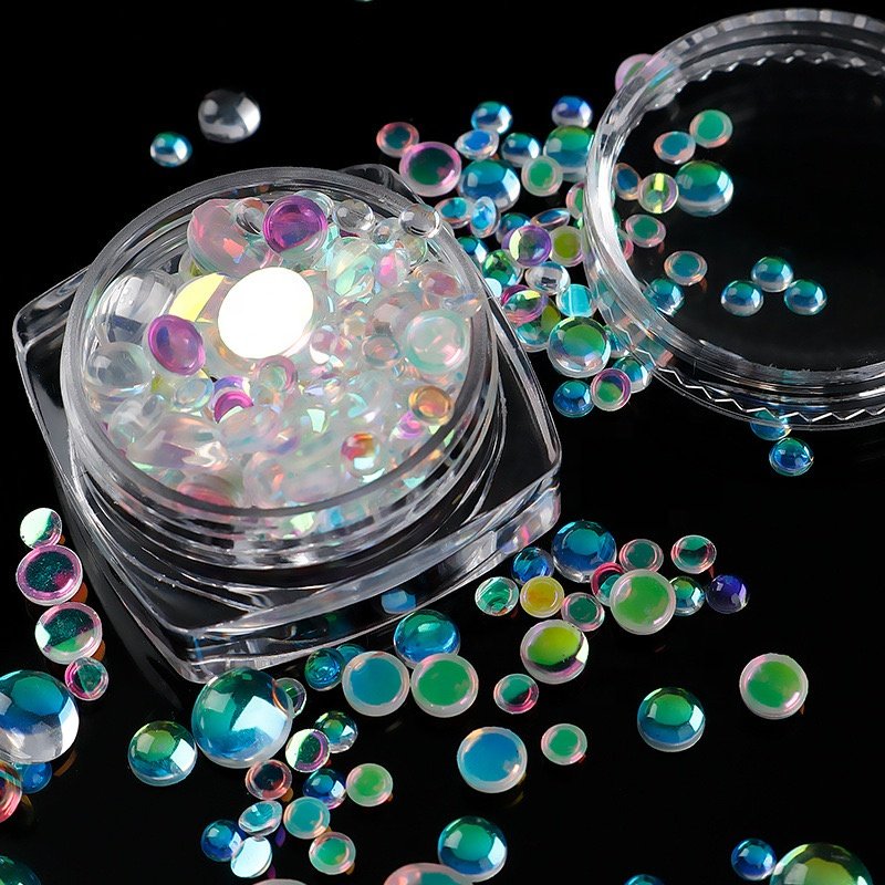 Yantuo Wholesales Mermaid Beads Flat Back Glass Rhinestone Crystal Mobile Phone Shell Garment Shoes Cups Machine Cutting 2 Bag