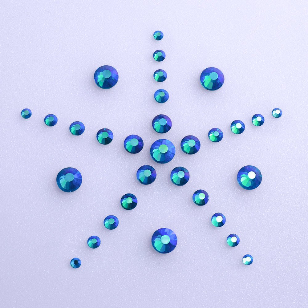 QIYI Rhinestone Mix Sizes Gems Charms Nail Art Rhinestones for Designs Flat Back Crystal High Quality Wholesale 3D Glass Silver