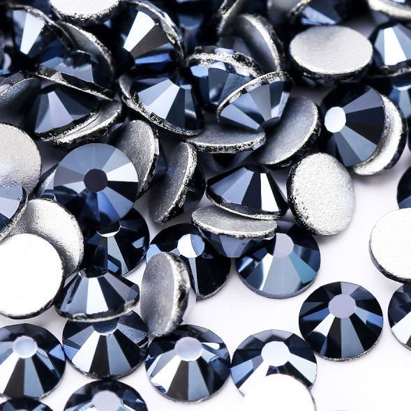 SS6-SS30 3D Metallic Retro Blue 3D Non HotFix Glass Rhinestones Crafts Crystal Nail Art Decoration Rhinestones