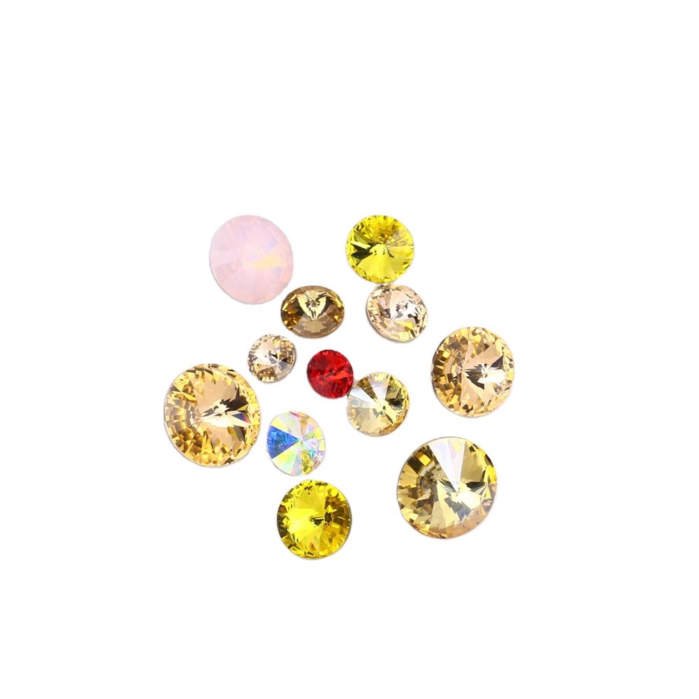 Dongzhou rivoli fancy shone pointed back k9 crystal wholesale rhinestone loose crystal stone beads for jewelry diy accessories