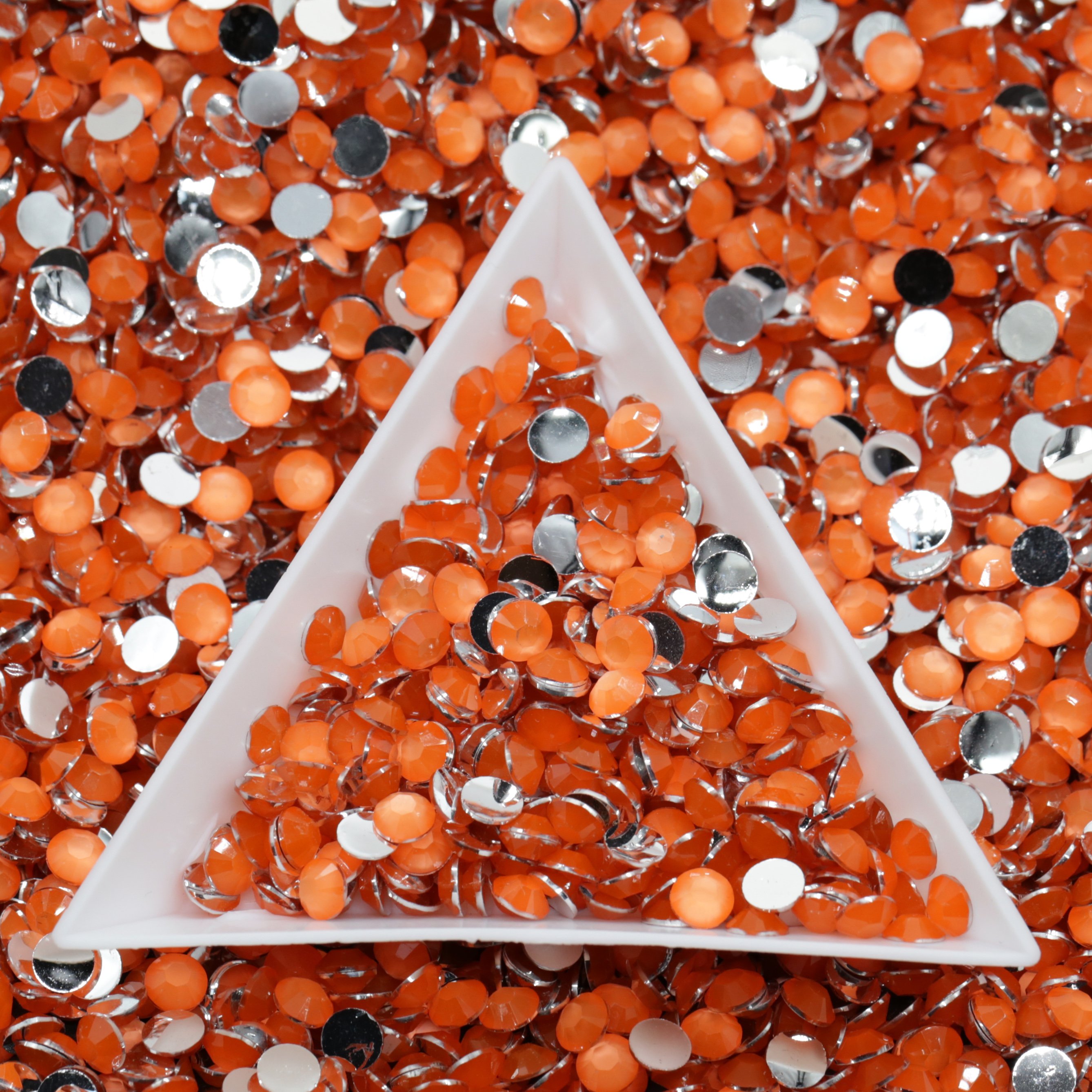 WHATSTONE New Neon Color 3mm 4mm 5mm Flat Back Silver Bottom Neon Jelly Resin Rhinestone Glow Under UV Light