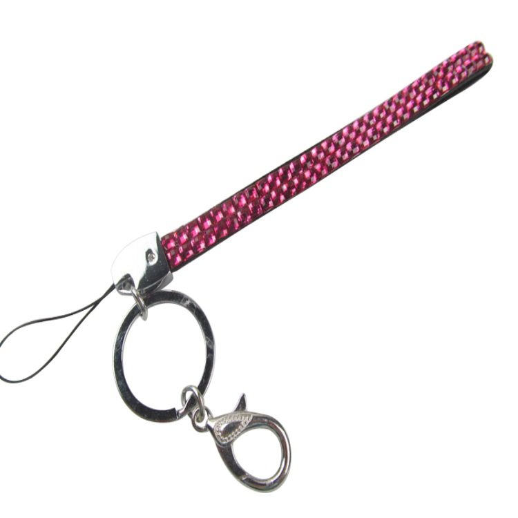 Custom high quality Multi colors bling bling rhinestone crystal neck strap lanyard crystal beads mobile phone chain
