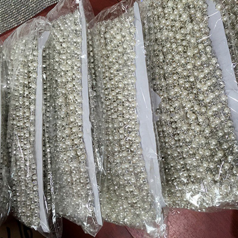 High quality pearl rhinestone claw chain hair ornament decoration diamond chain