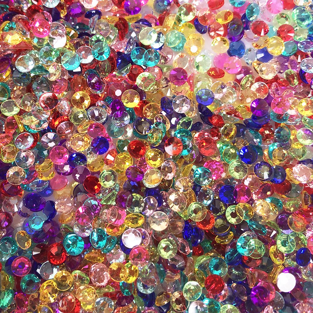 Wholesale Factory cheap price 3mm 4mm 5mm 6mm Transparent Crystal Flatback Resin Stones Transparent Rhinestones For Decoration