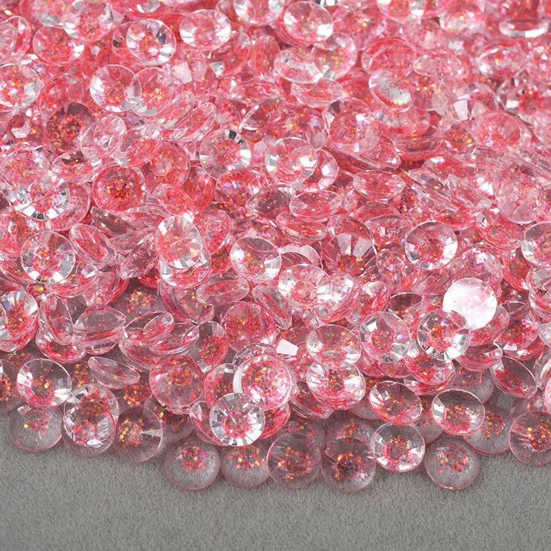 New Design 3mm 4mm 5mm 6mm Glitter Gold Starry Crystal Transparent Stones Non Hotfix Flatback Resin Rhinestones For Dress